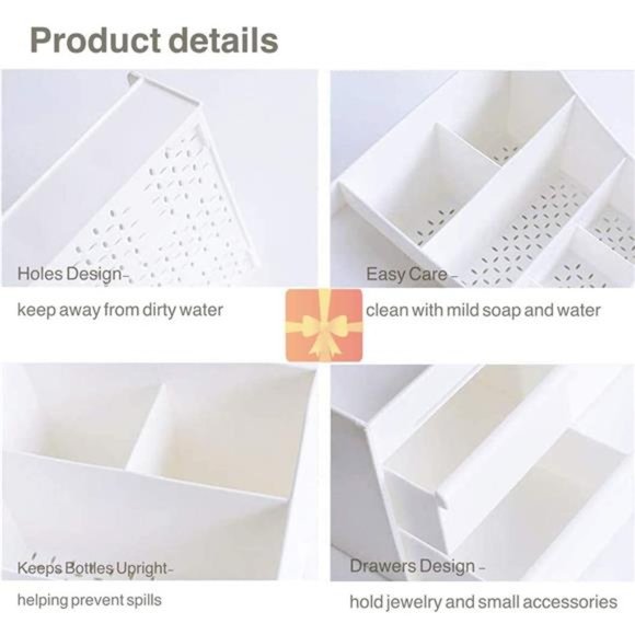 Makeup Organizer With Drawers — Countertop Organizer for Cosmetics,Vanity Holder - Picture 7 of 7